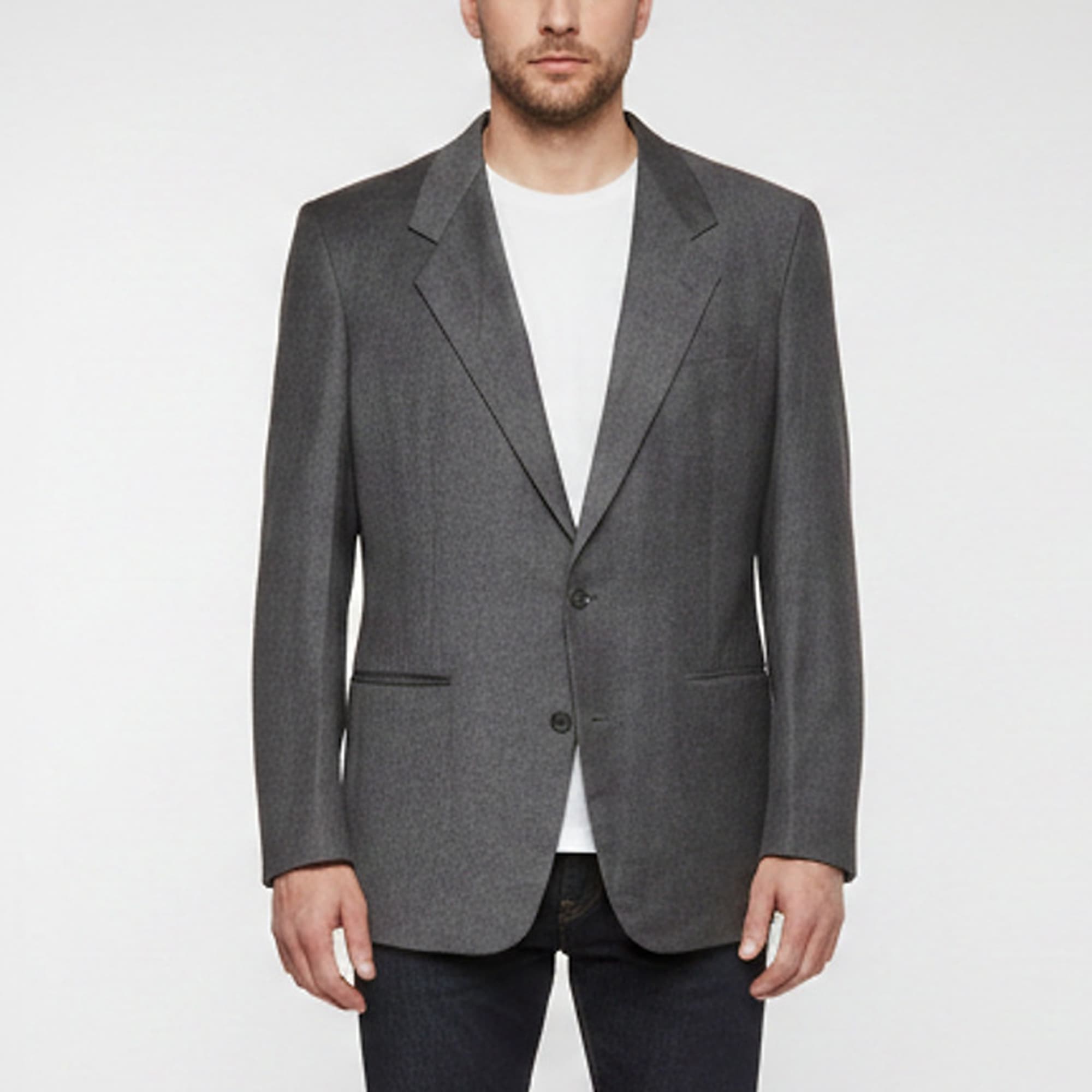 Christian Dior Le Connaisseur Vintage Grey Wool Single Breasted Blazer XL