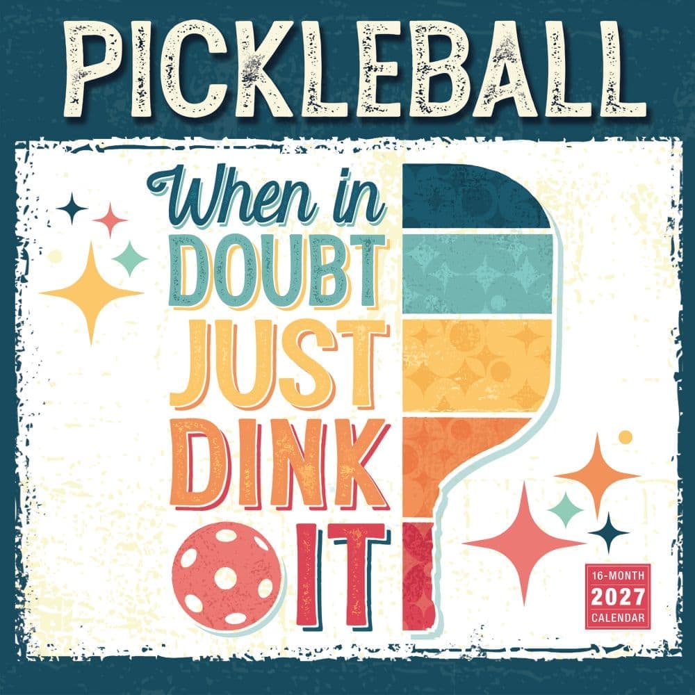 Pickleball 2027 Wall Calendar