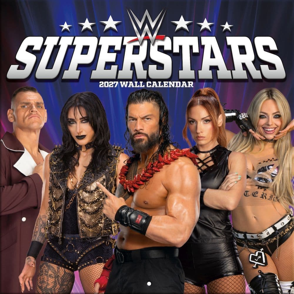 WWE Superstars 2027 Mini Wall Calendar