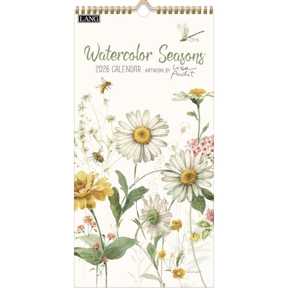 Watercolor Seasons 2026 Vertical Wall Calendar by Lisa Audit