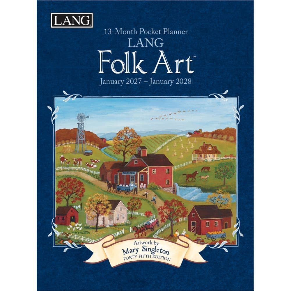 Lang Folk Art 2027 Monthly Pocket Planner by Mary Singleton