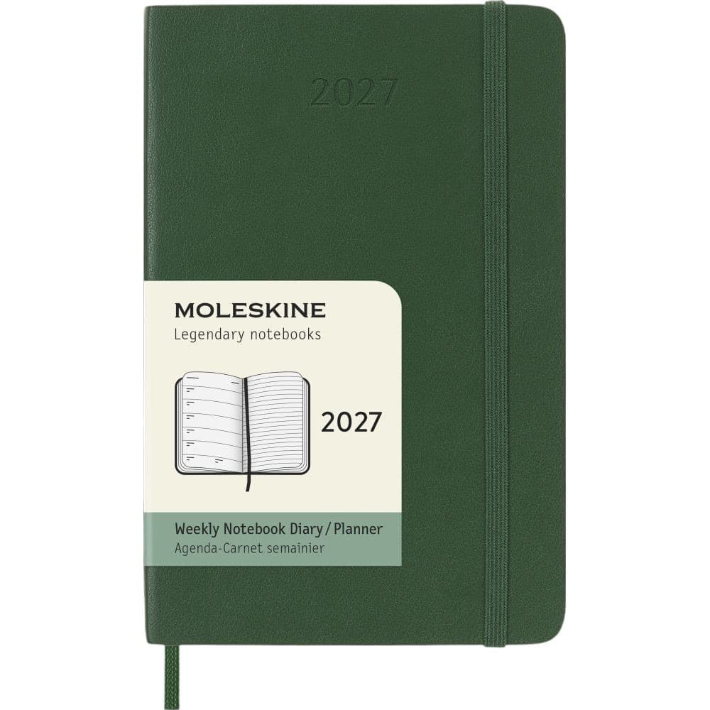 Moleskine Myrtle Green Pocket Soft Cover 2027 Weekly Planner