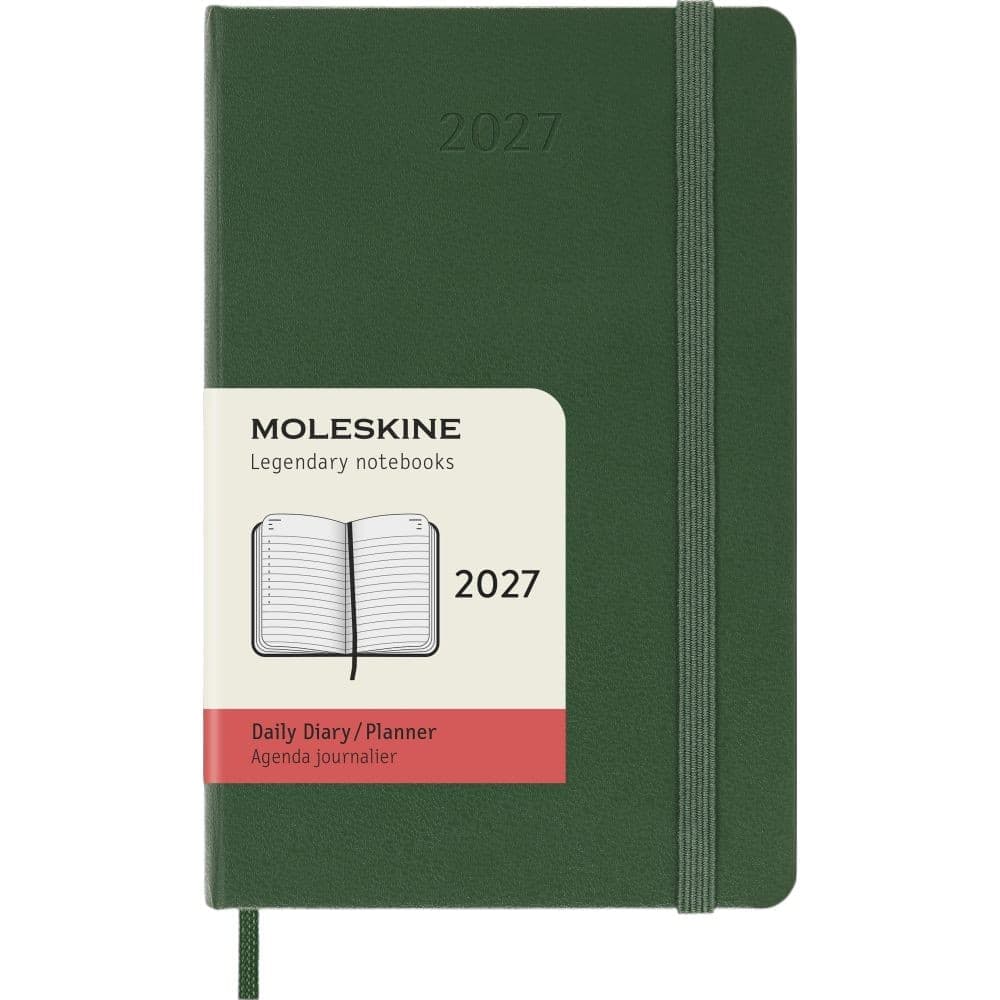 Moleskine Myrtle Green Pocket Hard Cover 2027 Daily Planner