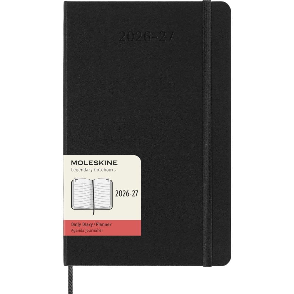 Moleskine Black Large Hard Cover 18-Month 2027 Daily Planner