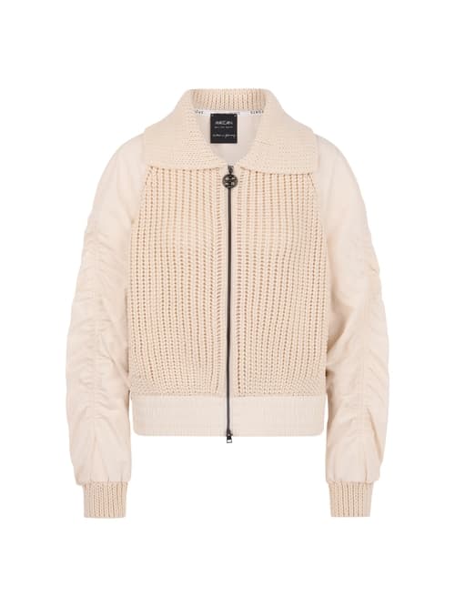 Marc Cain Knitted in Germany cardigan, white, 34 (N1)