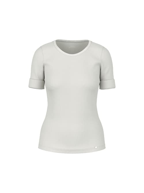 Marc Cain Stretch cotton shirt with half sleeves, grey, 42 (N5)