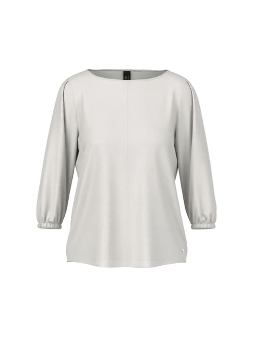 Marc Cain Silk blouse with 3/4 sleeves, grey, 46 (N7)