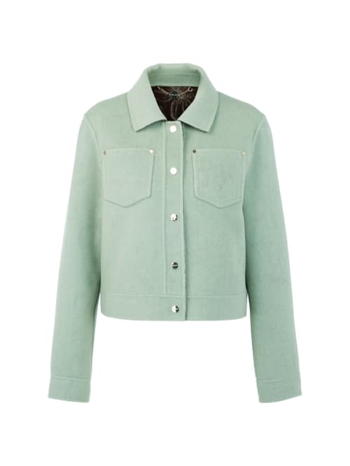 Marc Cain Luxurious reversible wool jacket, green, 38 (N3)