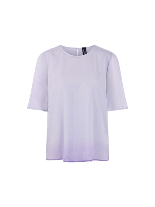 Marc Cain Shirt blouse with sheer sleeves, violet, 42 (N5)