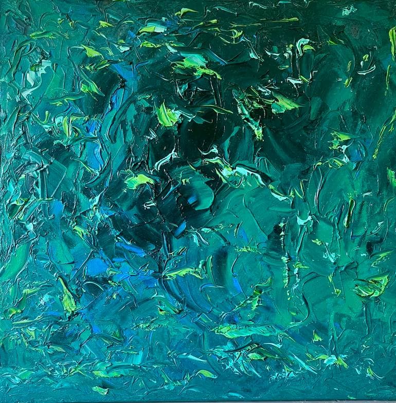 Original Abstract Painting by John O'sullivan | Abstract Art on Canvas | Whispers of the Forest