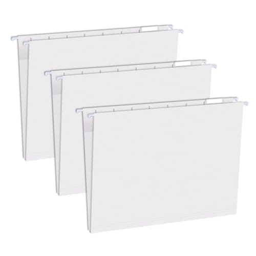 50pcs Grey Decorative Hanging File Folders,Filing Cabinet, Letter Size with 1/5-Cut Adjustable Tab Durable, 50 pcs Per Box,Cute,Color,Pastel