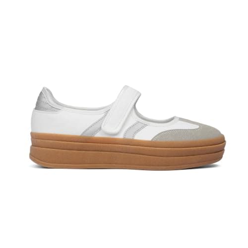 Mary Jane Sneakers for Women Retro Platform Sneakers Slip on Walking Flats | Round Toe Mary Jane Shoes,Hook and Loop,Platform Footwear,Fashion