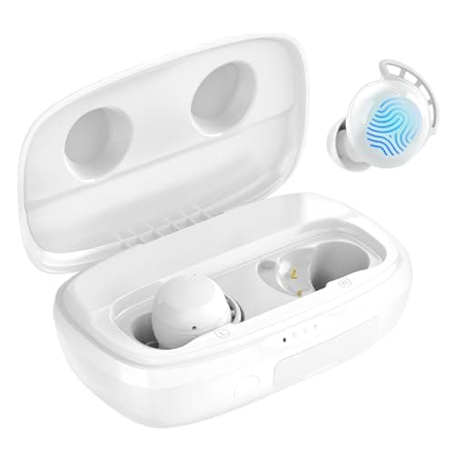 Tribit FlyBuds 3 Wireless Earbuds, 110H Playtime Bluetooth Headphones | IPX8 Waterproof, BT5.3, Deep Bass Sound Earphones, Custom EQ, Charging Case,