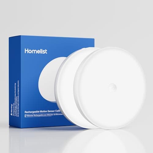 Homelist 12000mAh Rechargeable Ceiling Light-Wide Lighting Coverage 2PC | Motion Sensor Ceiling Light with Remote, Renters Friendly Battery Operated