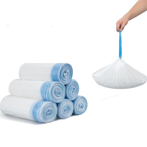 120 Count Drawstring Cat Litter Bags 21.6"×11", Automatic Cat Litter Box Liners Waste Bags, Compatible with G1 and E2 and Most Self Cleaning Litter
