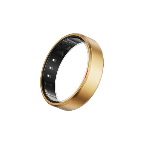 POBOVi Gen 2 Titanium Smart Ring for Women & Men, Sleep & Heart Rate Tracker, No Subscription, Size Before You Buy (Gold, 12)