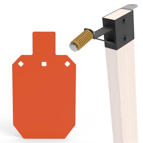 KNINE OUTDOORS AR500 Steel Target - 1/2 inch Thick Metal Gong Target, Neon Orange Color