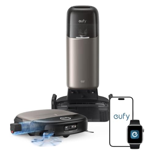 eufy Omni S2 Robot Vacuum and Mop Combo, 99.99% Germ Removal | HydroJet™ 2.0 Real-Time Self-Cleaning, 30,000 Pa, 5-Layer Allergen Filtration, 68-Day