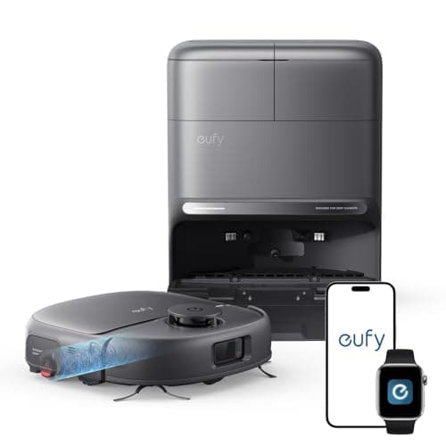 eufy C28 Robot Vacuum and Mop Combo, 15,000 Pa, HydroJet Roller Mop | Upgraded from X10 Pro, Zero-Tangle for Pet Hair, Auto Mop Washing&Drying,