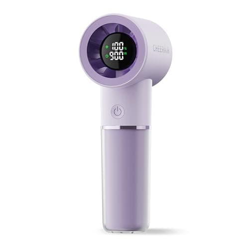 Handheld Portable Fan, 6-Speed Rechargeable Powerful Mini Fan | 5000mAh Battery Up to 15 Hours Runtime, Smart LED Display, Pocket Turbo Personal Fan