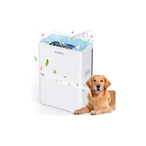 AMEIFU H13 True HEPA Air Purifiers, PM2.5 Display, Covers 2300sq.ft | Washable Pre-Filter, for Bedroom, Dorm & Large Room, Removes Pet Hair, Dander,