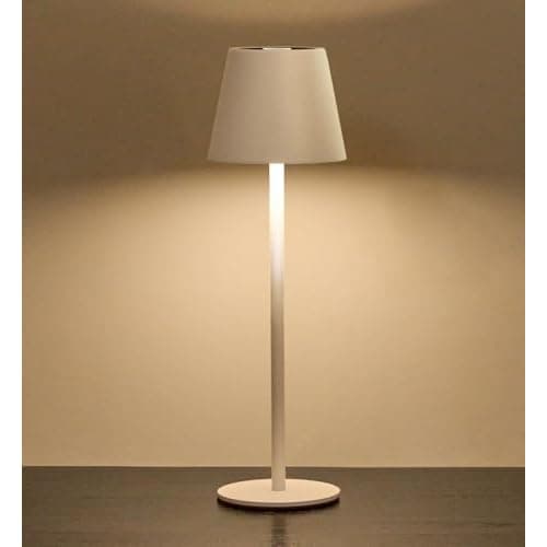 Cordless Table Lamp, Portable Battery Operated Lamp with 3 Color Temps and Stepless Dimming, Rechargeable Table Lamp for Dinner, Desk, Cafe, Outdoor