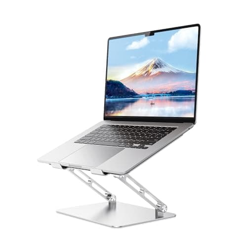 JOIOT Ergonomic Laptop Stand,Adjustable Riser for 10-17.3” Computer | Aluminum Stand,Ventilated cooling holes, relieves neck strain, stable support,