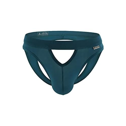 BRAVE PERSON Jock Straps for Mens Thong Underwear Cotton Stretch Sport Jockstrap Athletic Supporters Large Lake Blue