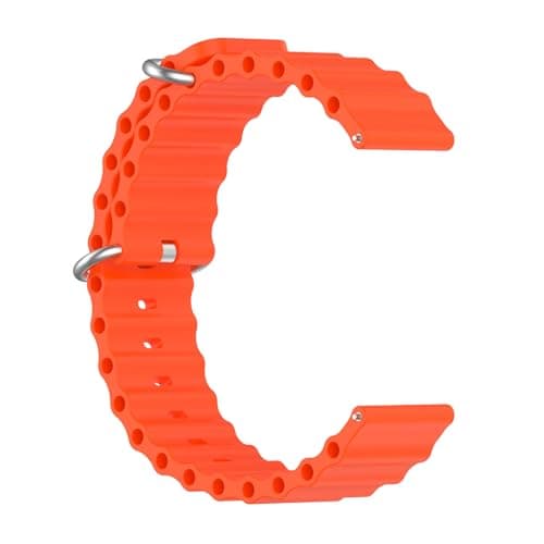 AGM Smart Watch Replacement Bands - Stylish Silicone Straps, Vibrant Orange