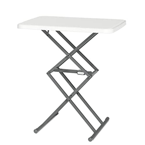 SOUNDANCE Small Folding Table, Adjustable TV Tray, Portable Dinner Table, Lightweight, Zero Assembly, Easy to Fold and Storage, Sturdy Desk for Home