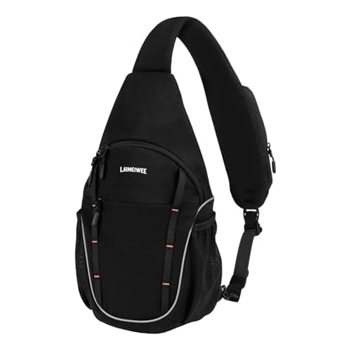 Crossbody Sling Bag, Lightweight Travel Sling Backpack with RFID Blocking | Lightweight Water-resistant Material, Breathable Back Padding, Reversible