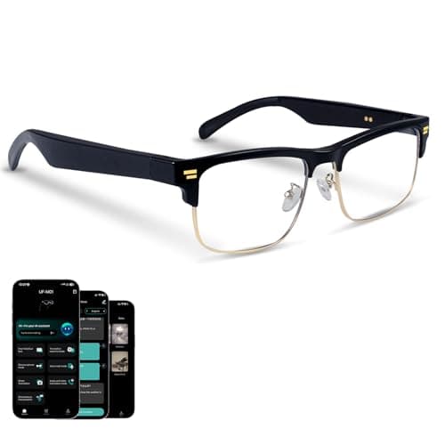 AI Smart Glasses, Real-Time Translation with 164 Languages Support, Blue Light Blocking Glasses with Speakers & Bluetooth, IPX5 Waterproof Smart