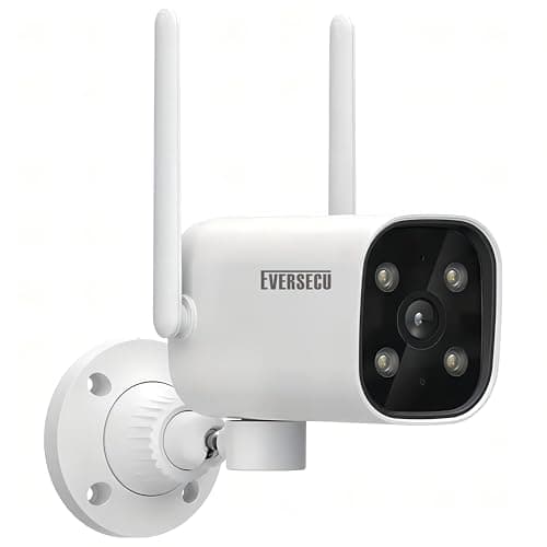 EVERSECU 2K Wired WiFi PTZ Bullet Camera, Outdoor/Indoor, PTZ, 2-Way Audio, Night Vision, Auto Tracking, Waterproof, Support Onvif&RTSP Stream, Work