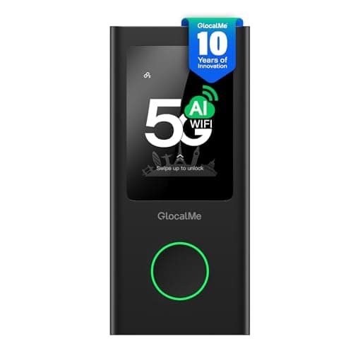 GlocalMe Numen Air 5G Mobile Hotspot, Portable WiFi Hotspot for Travel in 200+ Countries, Ultra High Speed Pocket Hotspot Device with Speed Up to