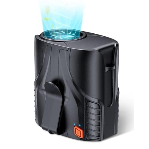 Portable Personal Waist Fan& Neck Fan, 14000RPM Brushless Motor, 40H Runtime Rechargeable, 6-Speed Quiet Operation, Clip-On Personal Body Cooling for