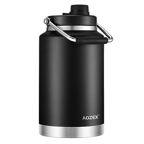 1 Gallon Insulated Sports Water Bottle - 128 oz Large Metal Jug for Camping, Stainless Steel Flask
