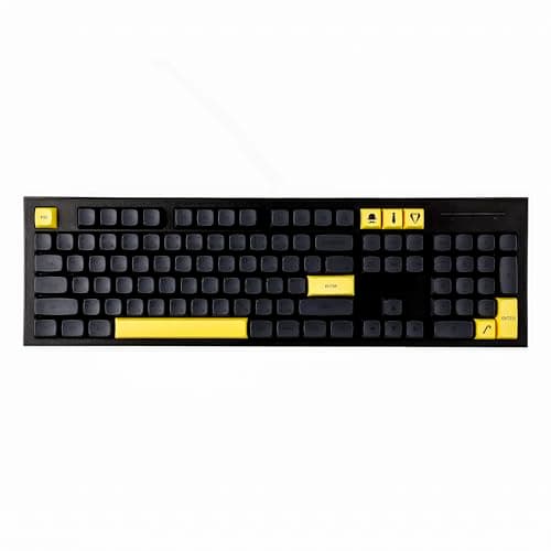 YMDK 125 ZDA Profile Gentleman Japanese XDA v2 Dye Sub PBT Yellow Gray Keycaps for 104 TKL 60% 96 84 68 64 MX Switches Keyboard