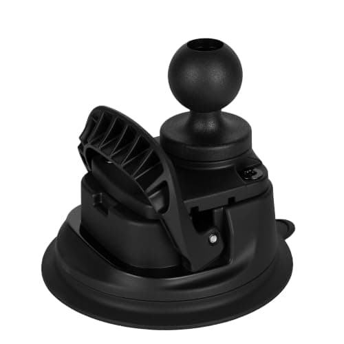 Suction Cup Base with 1" Ball, for Windshield & Dash, Compatible with RAM Mounts B Size 1.5 Inches Ball Double Socket Arm