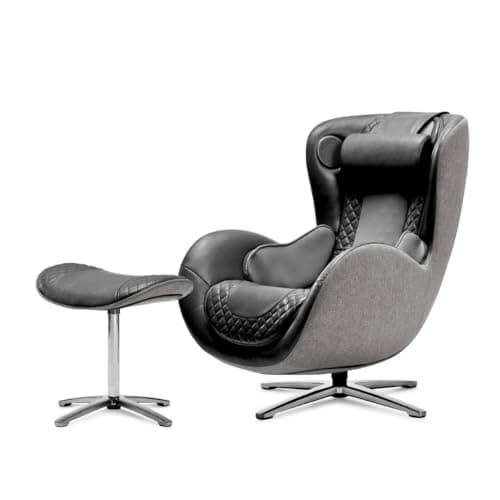 Nouhaus Heated Classic Massage Chair Full Body and Spot Massaging Recliner with Ottoman, Bluetooth Speaker, in-Chair Charger. Portable Shiatsu Body