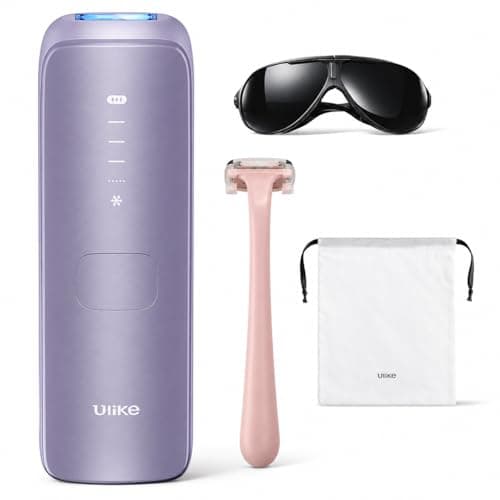 Ulike Air 4 IPL Hair Removal Device with Bikini Razor, Ice-Cooling Permanent Hair Reduction for Women and Men, USHR Mode, Nearly Painless At-Home Hair