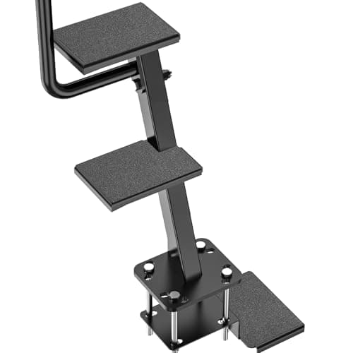 Heavy-Duty 3-Step Boat Trailer Steps for Tongue, 500 lb Capacity | Safety handrail and anti-slip boarding steps provide a safe, easy boarding