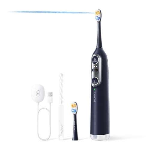 Soocas NEOS II Electric Toothbrush with Water Flosser Combo, Dark Violet | 2-in-1 brushing and flossing for daily gum care and braces; space-saving,
