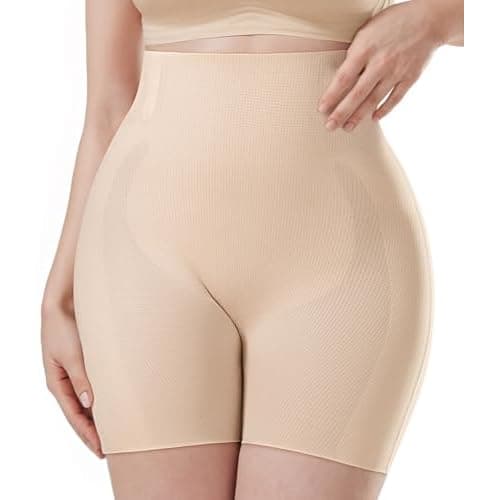 LUCKMEEY CoreSculpt Tummy Control Shapewear for Women Faja Body Shaper | Level 4 Firm Compression, No-VPL Slip Shorts for Under Dress, High Waisted
