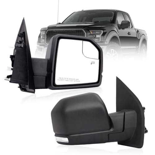 OFHZ Driver Side Mirror fit for 2015-2020 Ford F150 (Left, 3-pins) | Replaces OEM FL3Z17683AK ｜With Blind Spot Glass Power ｜Without Turn Signal