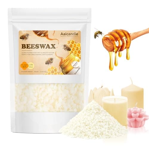 Beeswax Pellets 2 lb, Bee Wax for Candle Making, DIY Crafts | Premium Candle Wax, Fast Melting and Smooth Finish for Craft Use, Great for