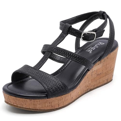 Ruiee Womens Wide Width Wedge Sandals. | Wide Width, Summer Platform, Wedge Heels, Strappy, Ankle Strap, Dressy