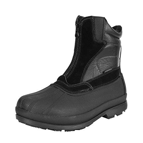 NORTIV 8 Men's Insulated Waterproof Winter Snow Boots Warm Outdoor Boots for Cold Weather,Size 9.5W,Black,170410-W