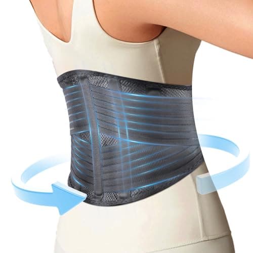 Back Support Brace for Posture with Stretchable Belt.Upgraded High-elastic Straps.Lumbar Back Brace for Lower Back Pain Relief with Breathable