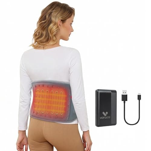 Vofuoti Portable Cordless Heating Pad with 10000mAh Battery | 3 Heat Settings, Rechargeable Electric Battery Operated Heat Pad for