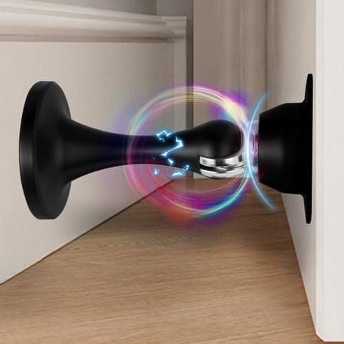 Bak Bo 3 Pack Magnetic Door Stopper, Strong Magnetic Door Holder Keep Door Open, Zinc Alloy Door Catch for Wall & Floor Mounting, No Drilling Door